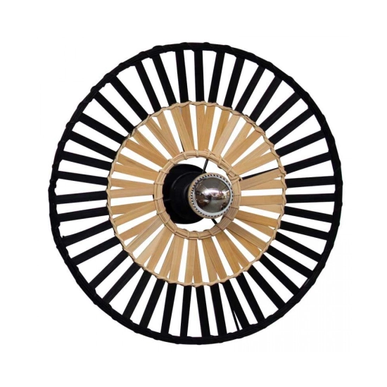 19253 CEILING LIGHT BLACK BAMBOO 1XE7 MAX 40W NATURAL ELEMENTS LIGHTS Zambelis Lights